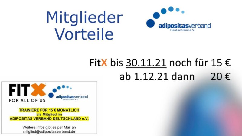 FitX- Vorteil bis 20.11.2021